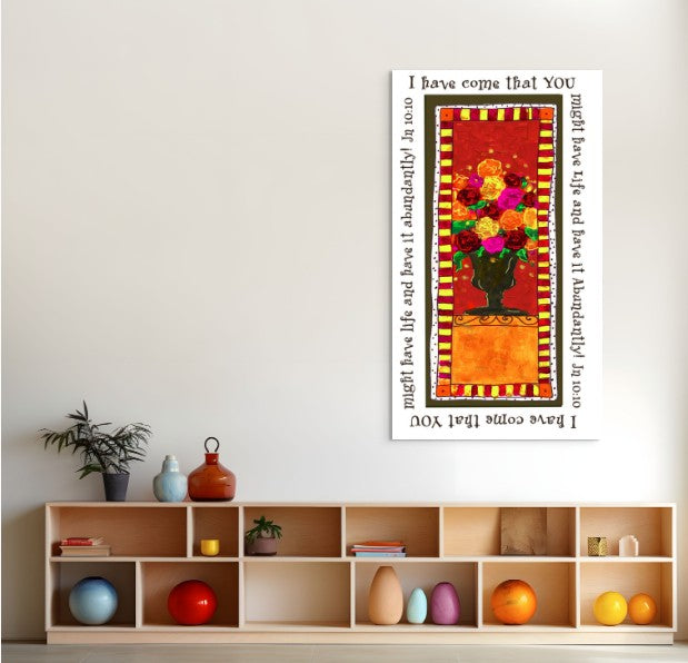 Vivid Orange - Abundant Flowers Canvas Print