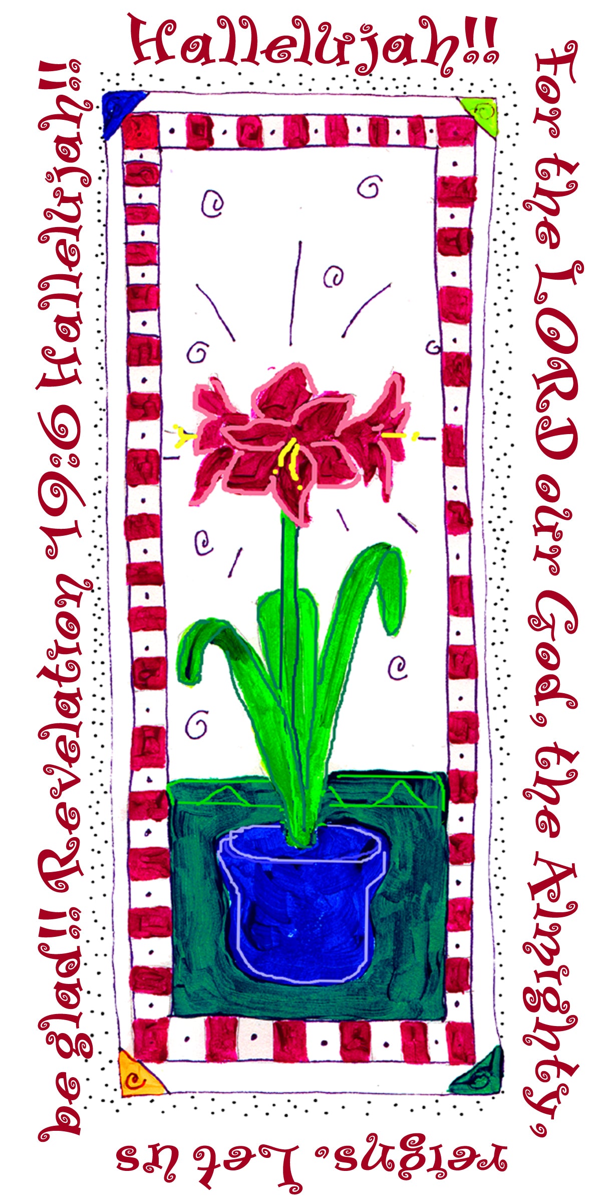 A Very Merry Christmas - Christmas Amaryllis Sweatshirt Hoodie