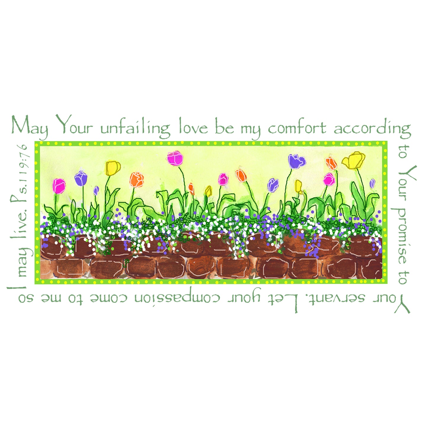 Lively Green - Spring Tulips Sweatshirt Hoodie