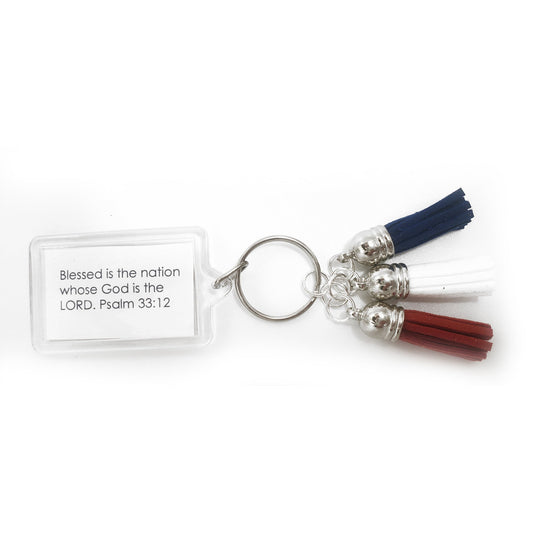 Heavenly Blue - Funky Flag Key Ring