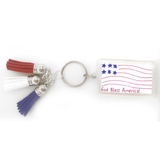 Heavenly Blue - Funky Flag Key Ring
