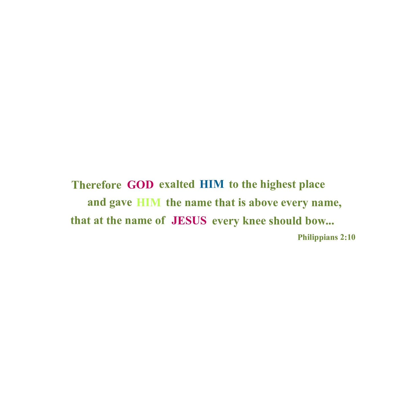 Lively Green - Names of Jesus Note Card (Single Card)
