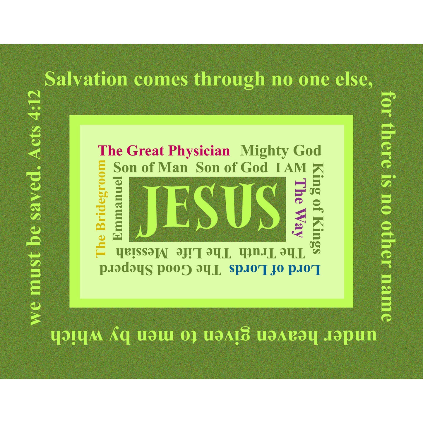 Lively Green - Names of Jesus Sweatshirt Crop Hoodie