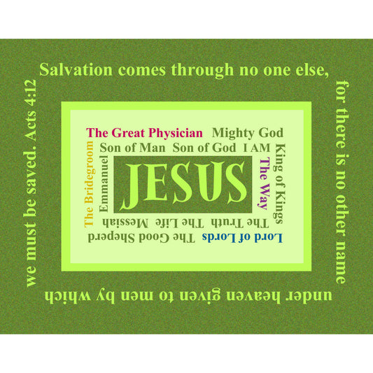 Lively Green - Names of Jesus Sweatshirt Crop Hoodie