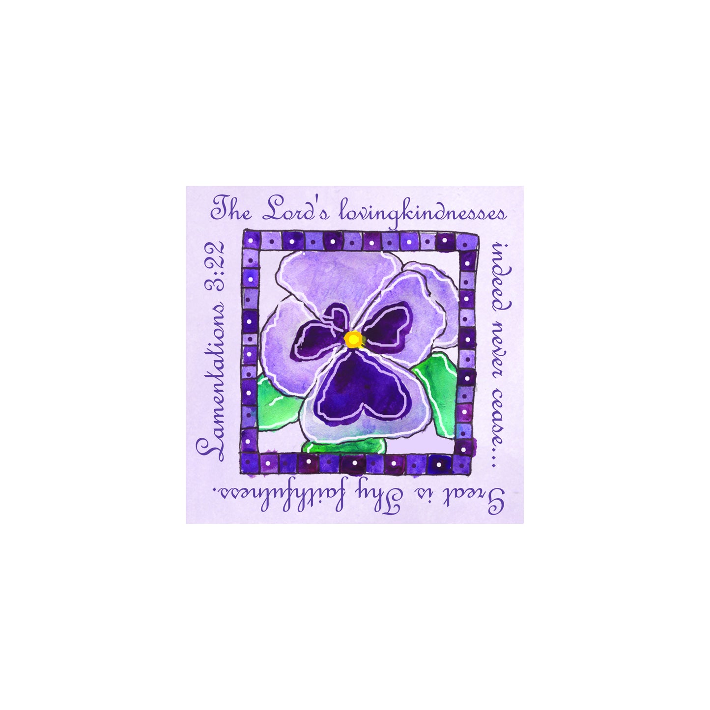 Deep Purple - Pansies Sweatshirt Cropped