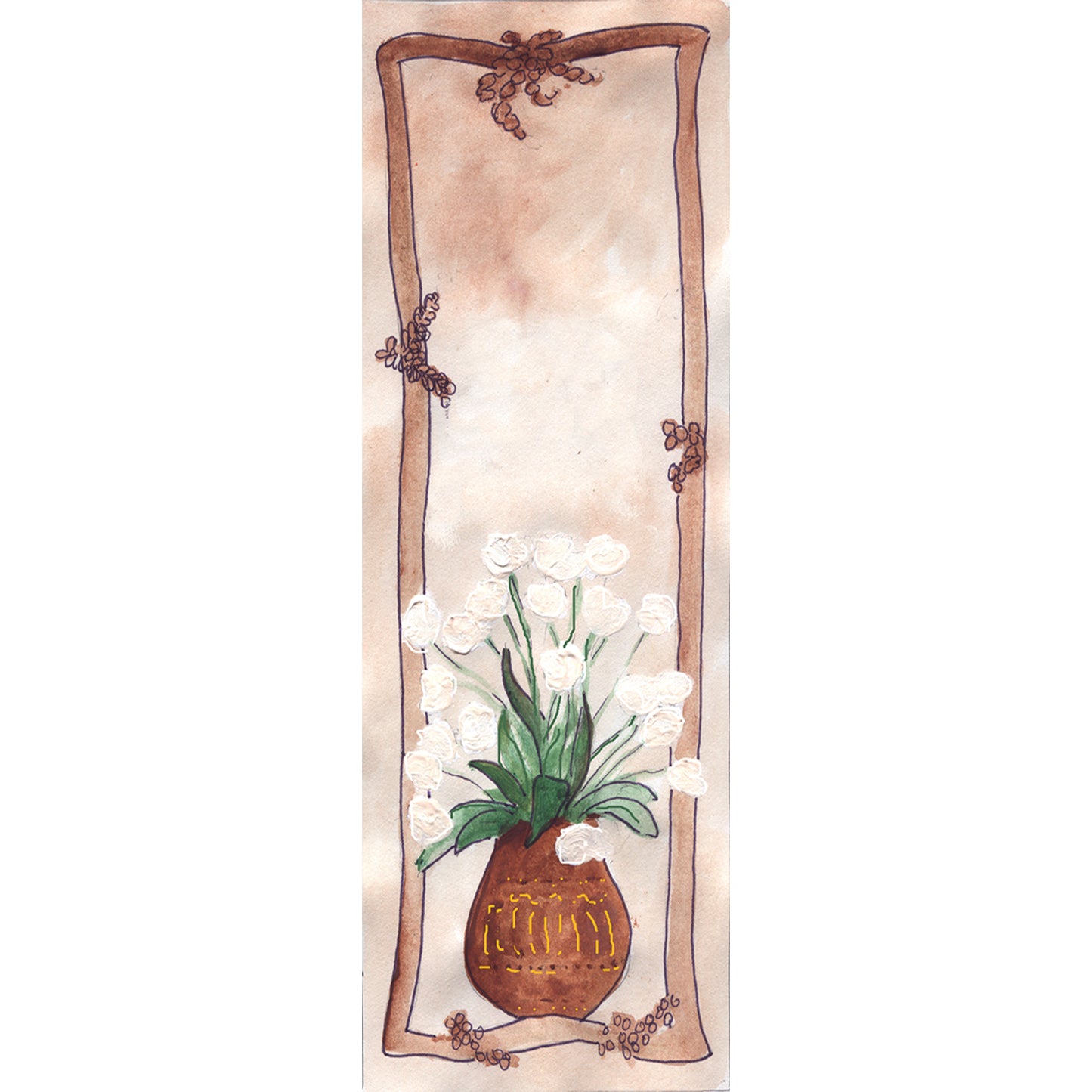 Vivid Orange - Tulips in a Basket Bookmark
