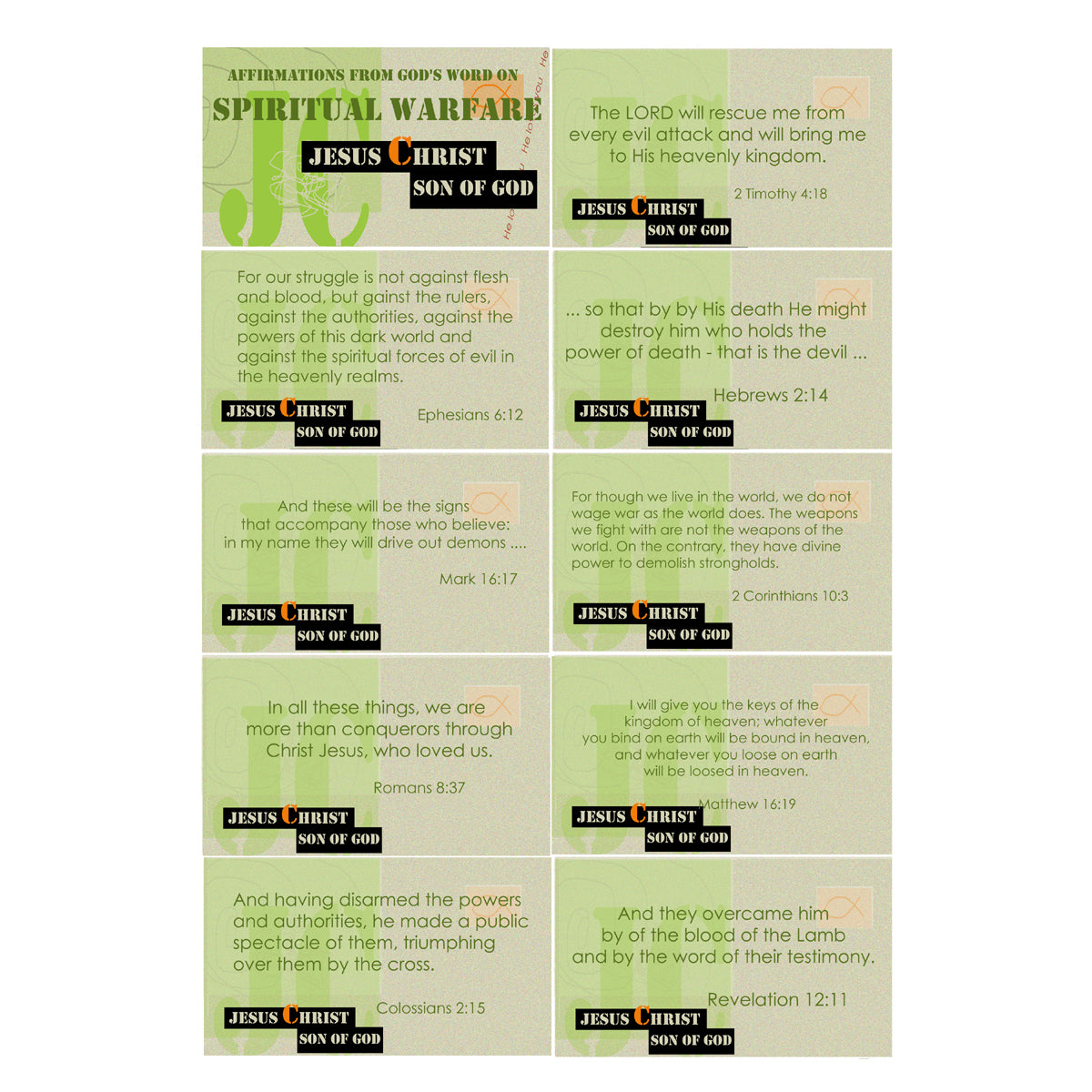 Affirmations from God - Spiritual Warfare