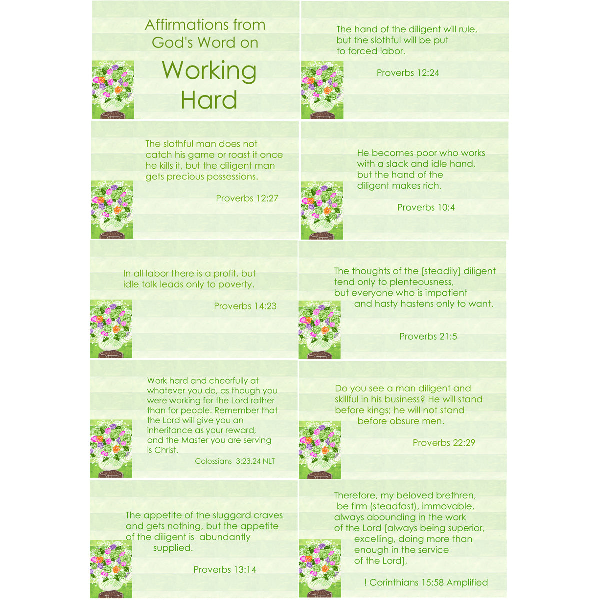 Affirmations from God - Working Hard