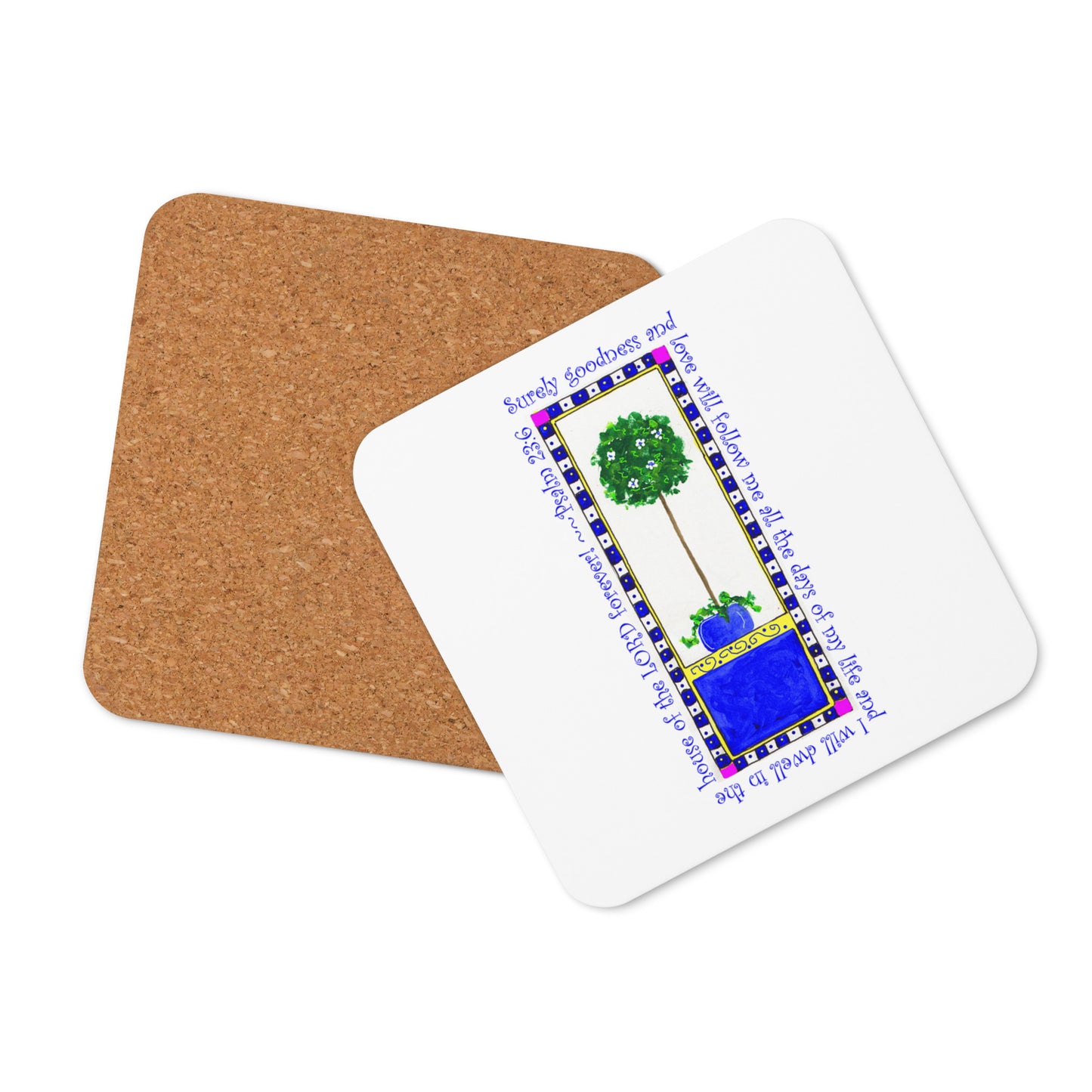 Heavenly Blue Topiary Coaster
