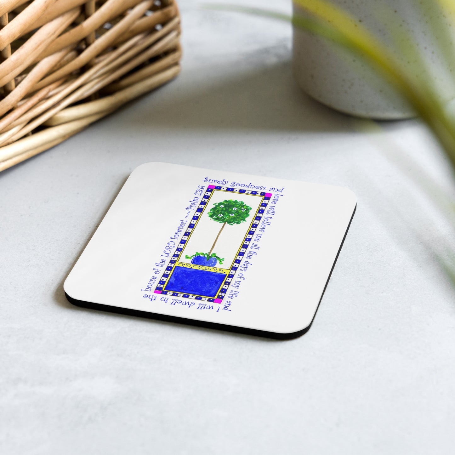 Heavenly Blue Topiary Coaster