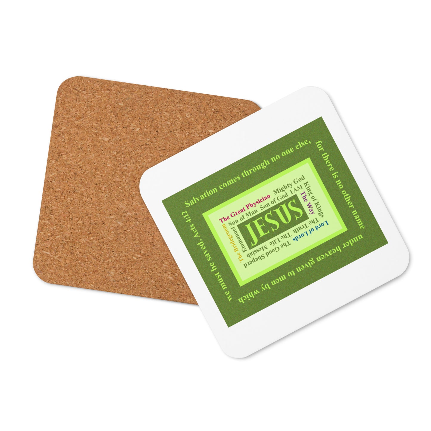 Lively Green - Names of Jesus Coaster
