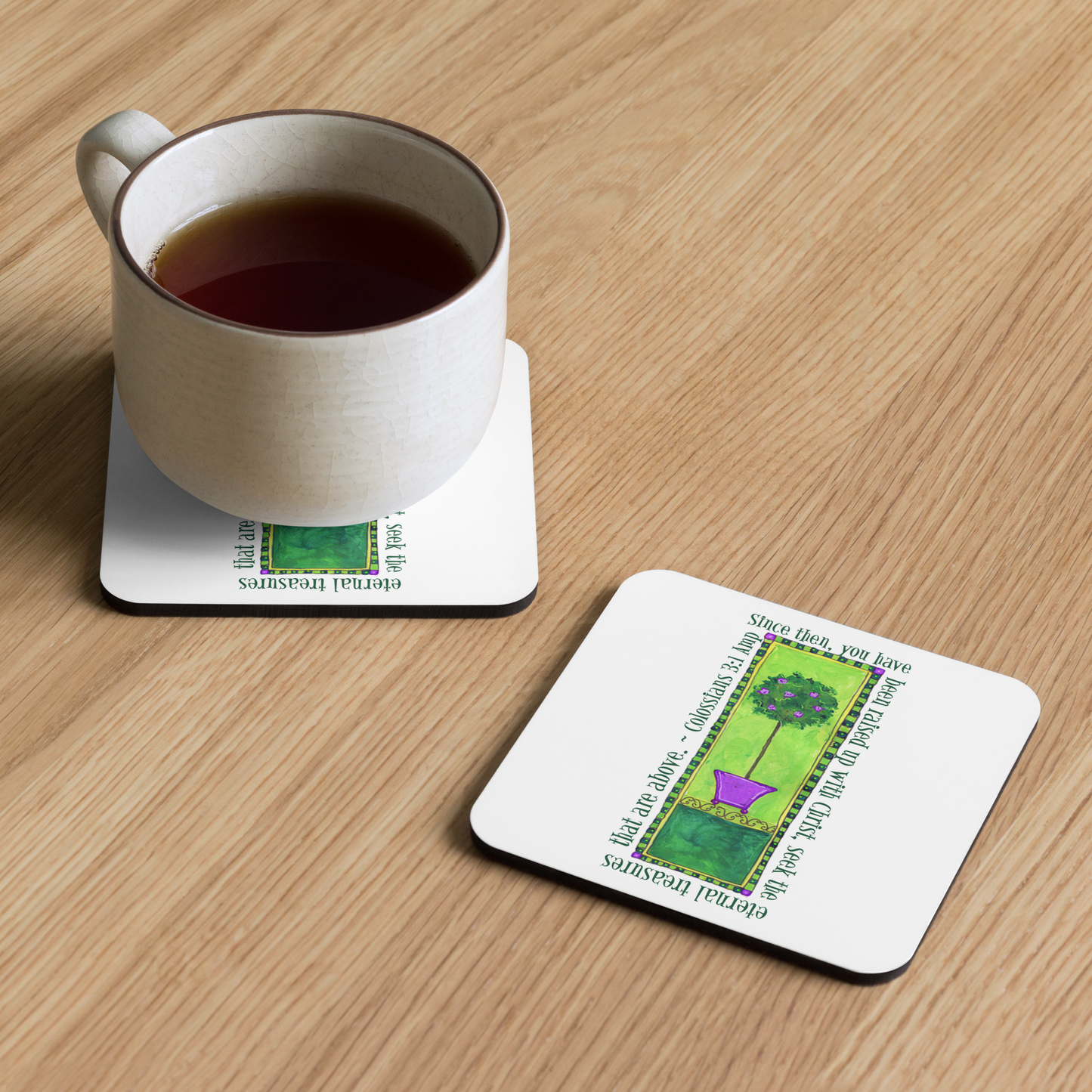 Lively Green - Topiary Coaster