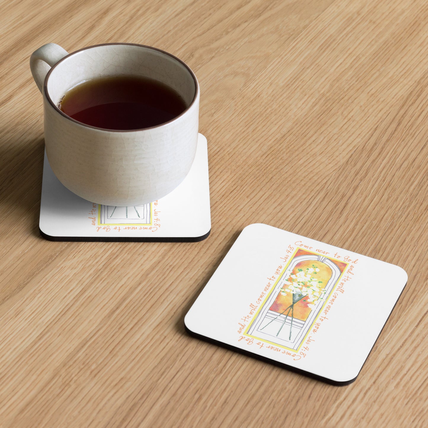 Vibrant Yellow - Flowers in the Window Coaster