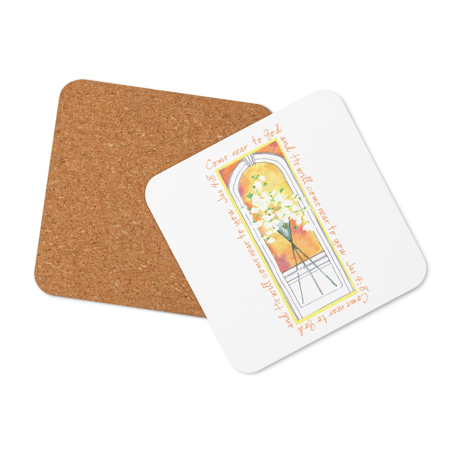 Vibrant Yellow - Flowers in the Window Coaster