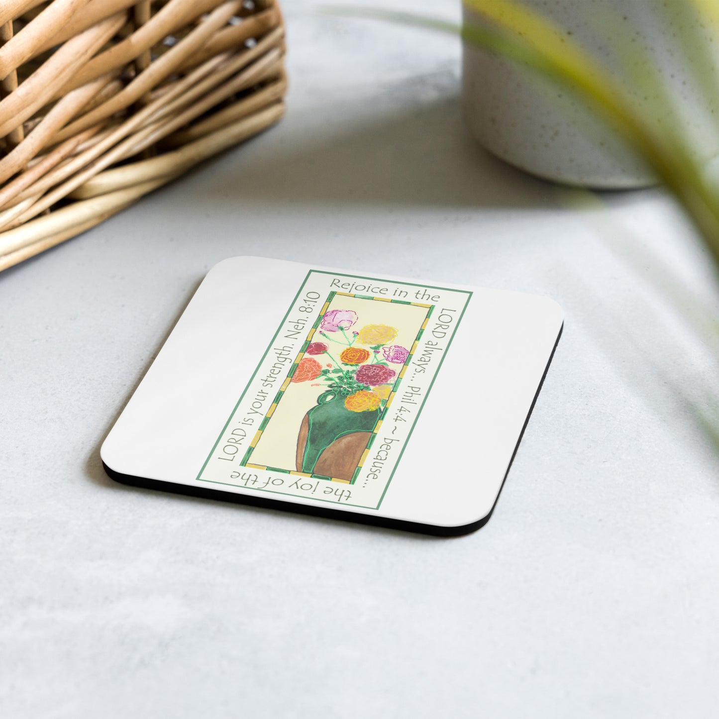 Vibrant Yellow - Roses Coaster