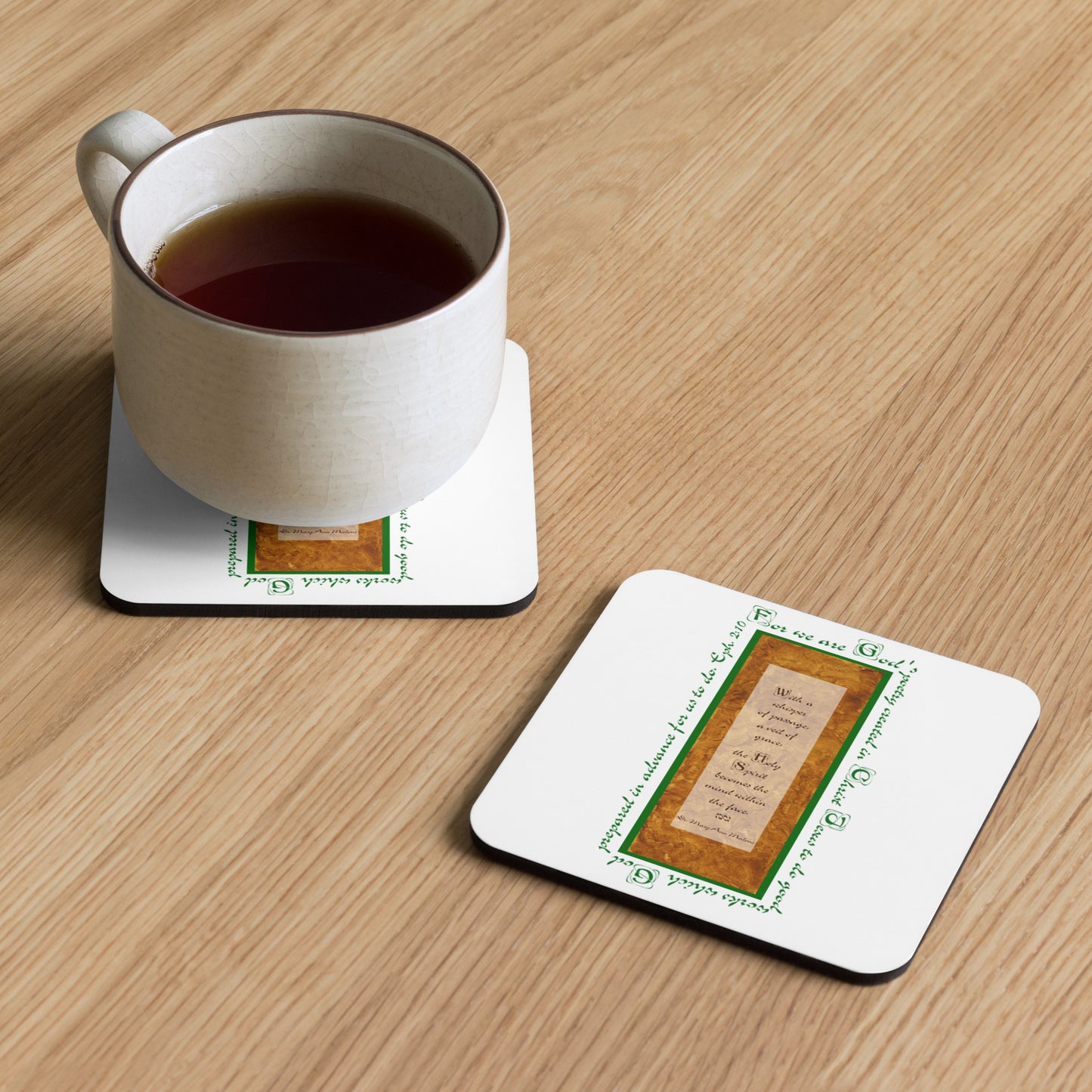 Vivid Orange - God's Poetry Coaster