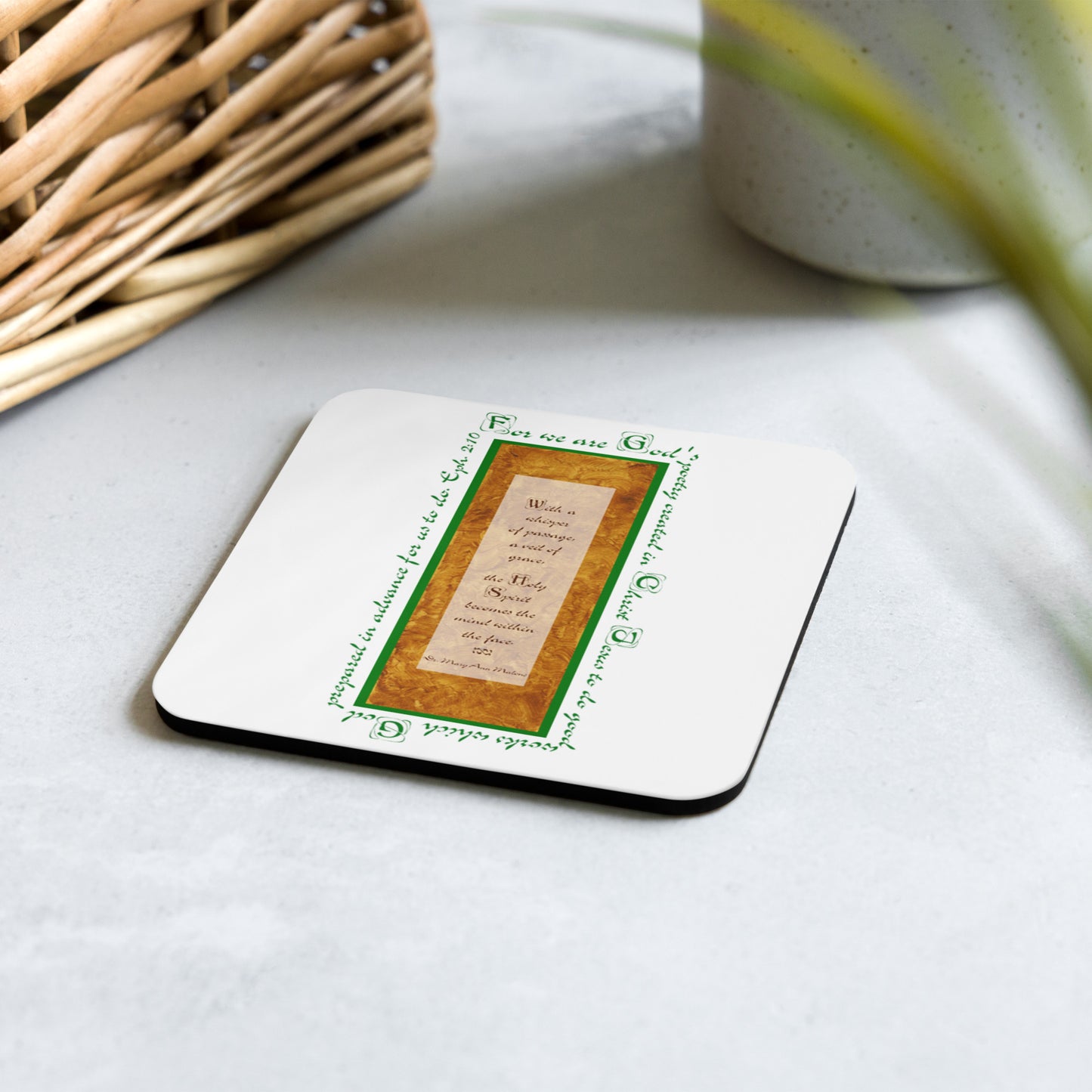 Vivid Orange - God's Poetry Coaster