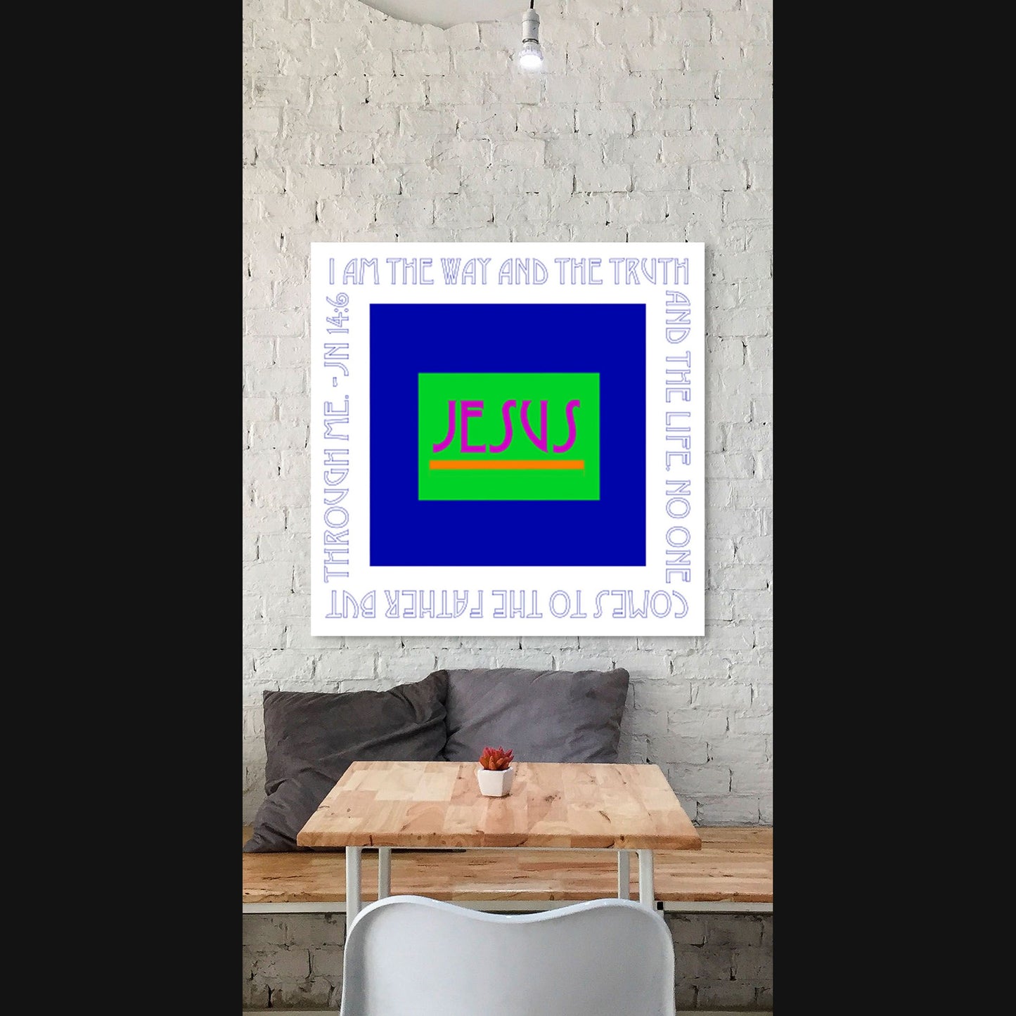 Heavenly Blue - Jesus is the Way Canvas Print