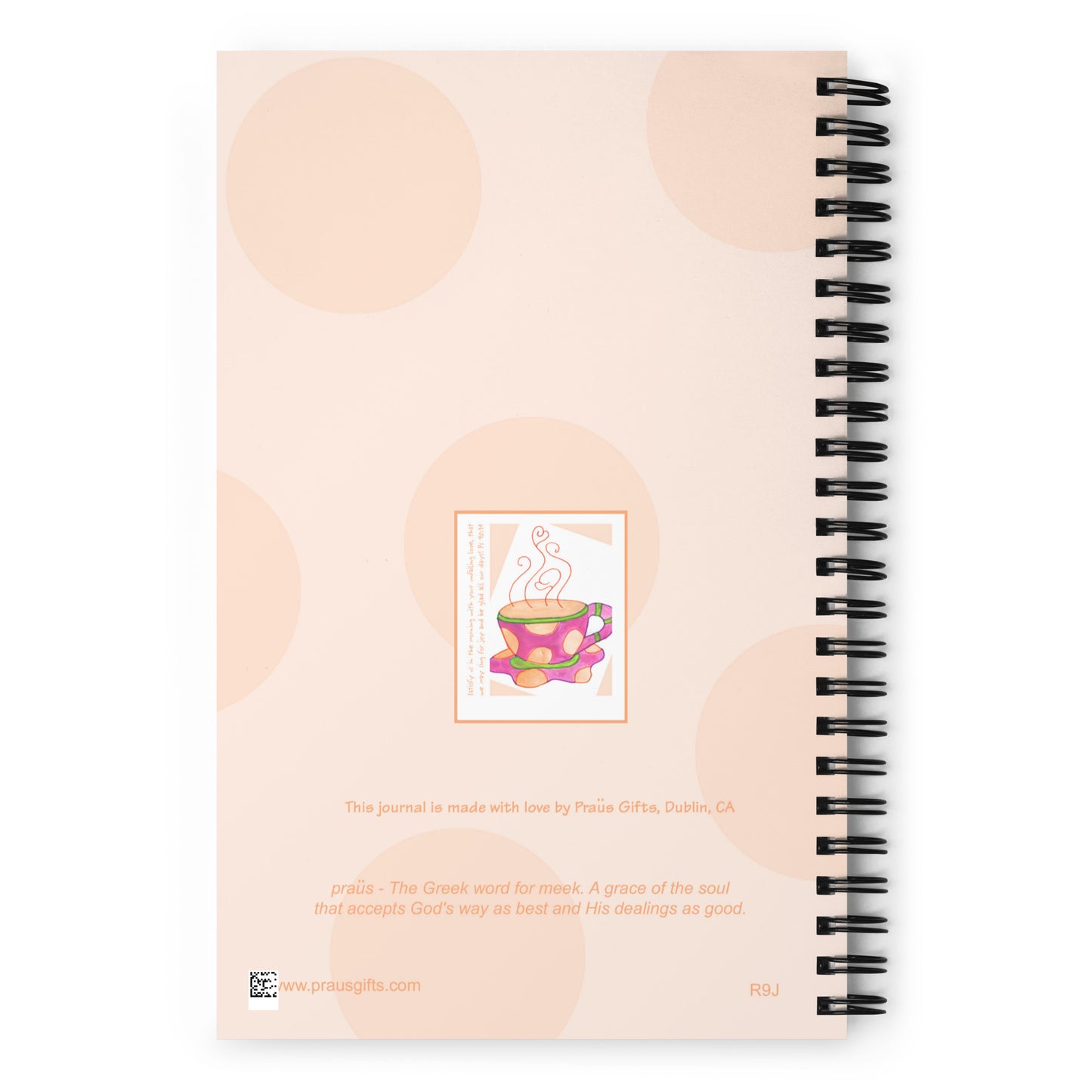 Vivid Orange - Pink Coffee Cup Journal