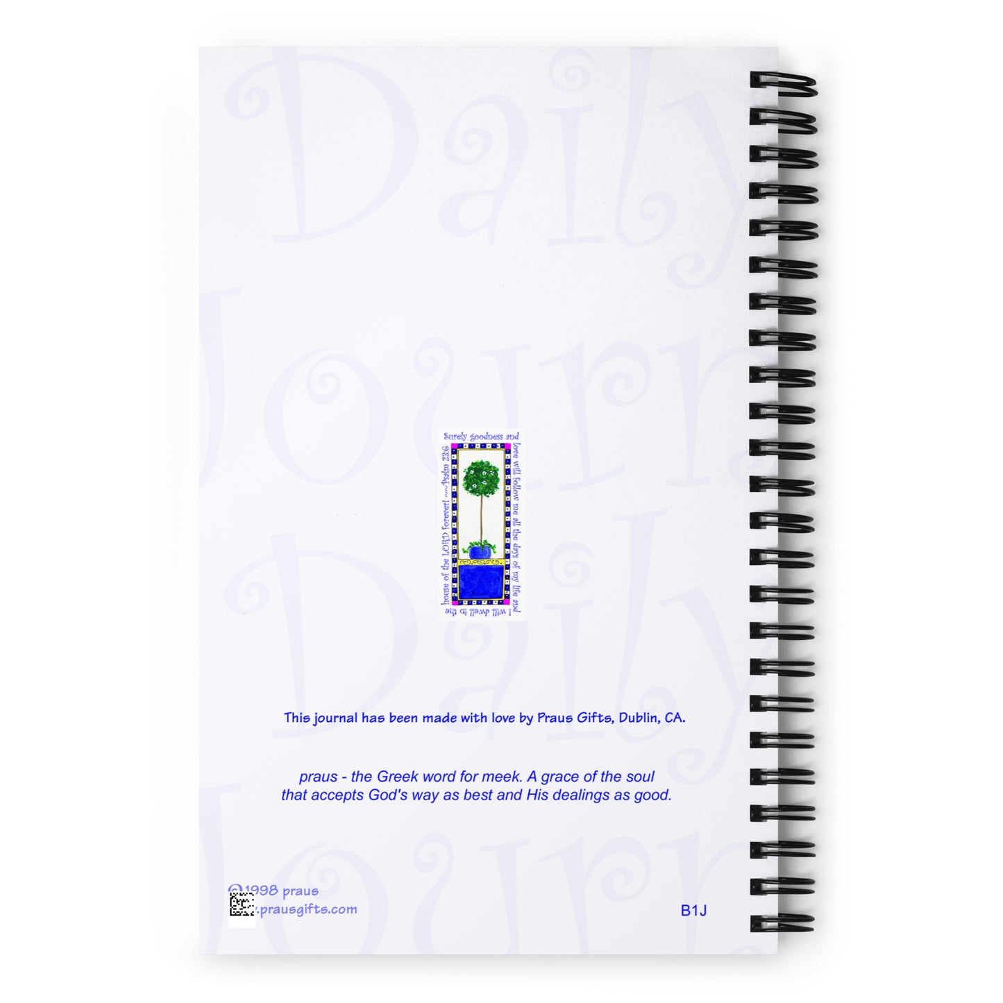 Heavenly Blue Topiary Journal
