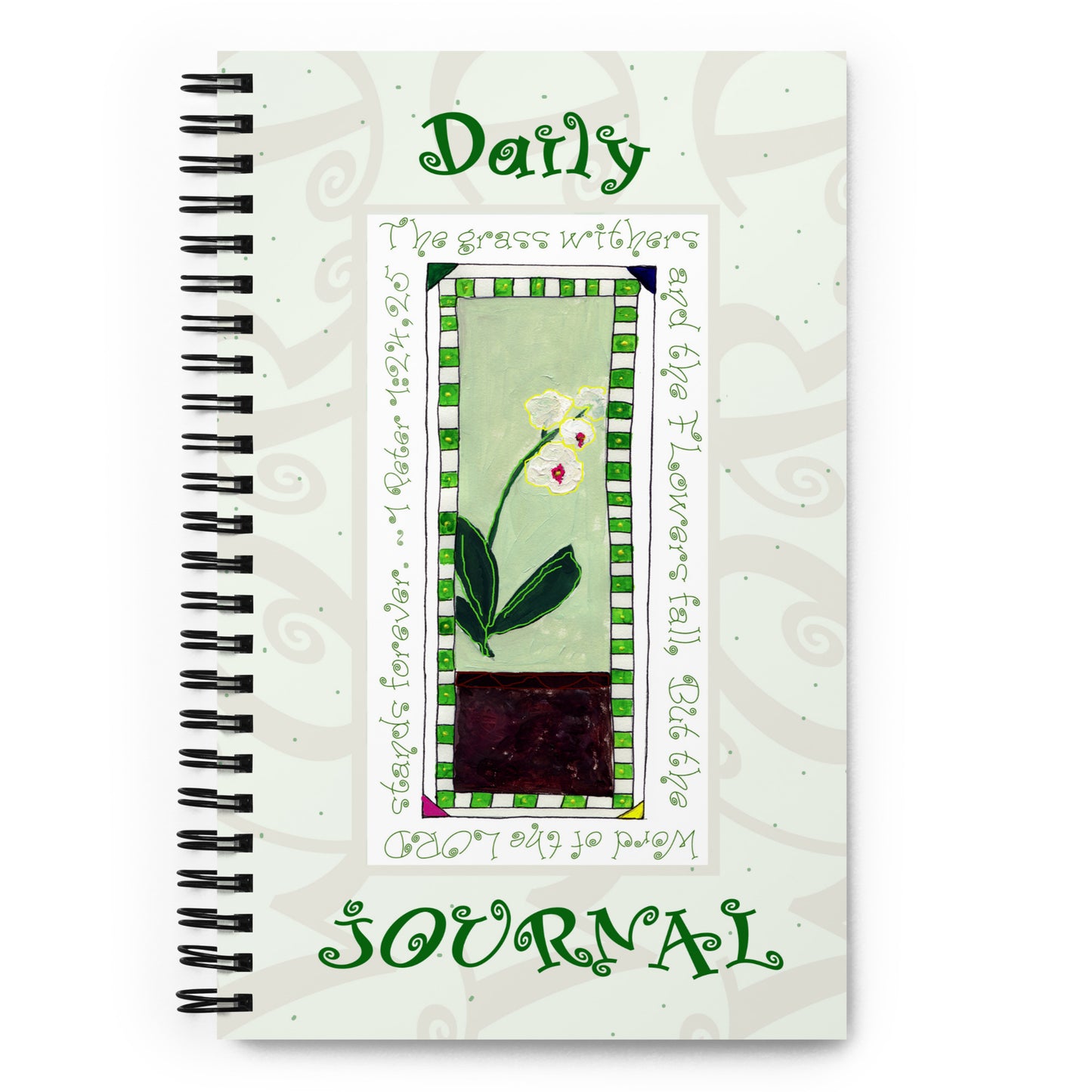 Lively Green - White Orchid Journal