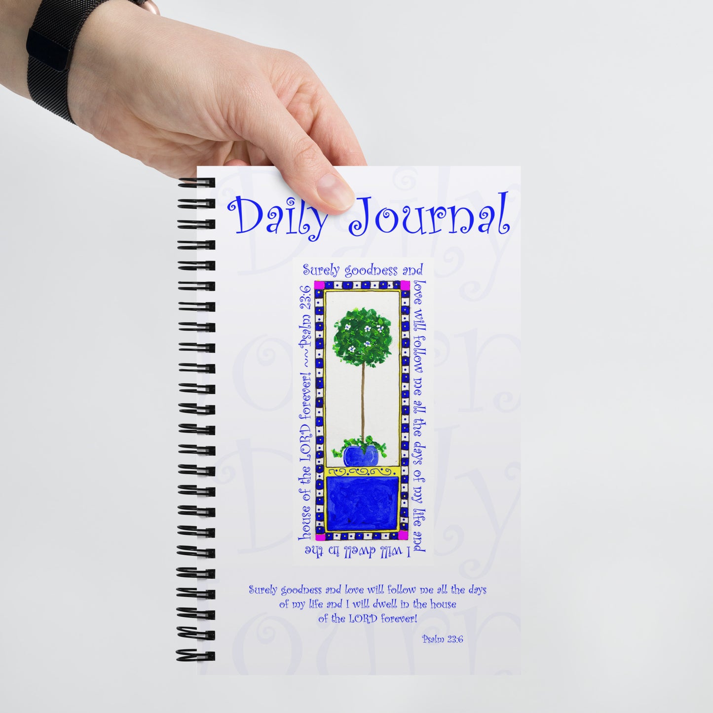 Heavenly Blue Topiary Journal