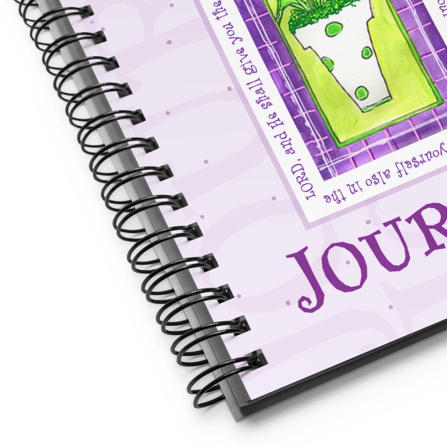 Lively Green - Purple and Green Tulip Journal