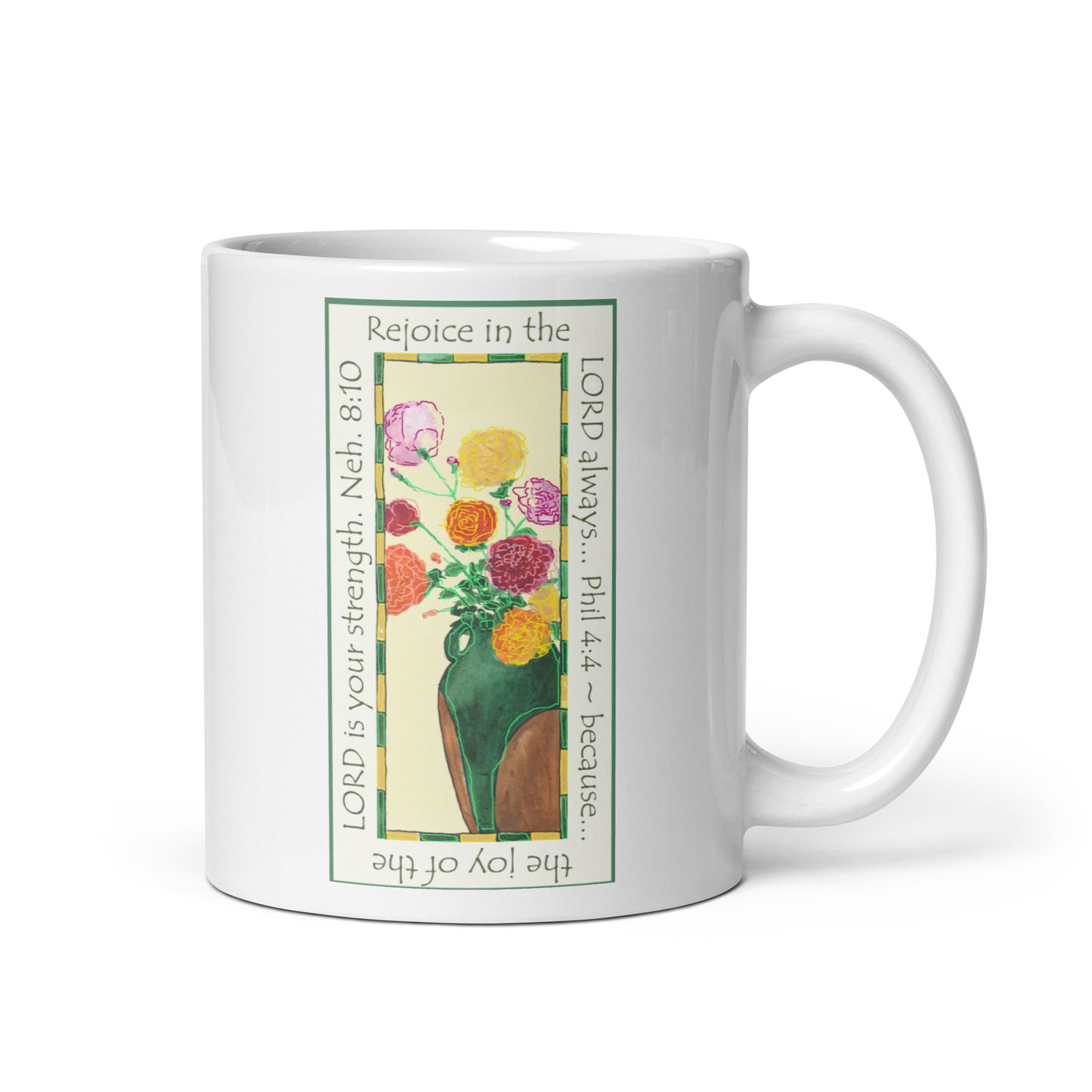 Vibrant Yellow - Roses Mug