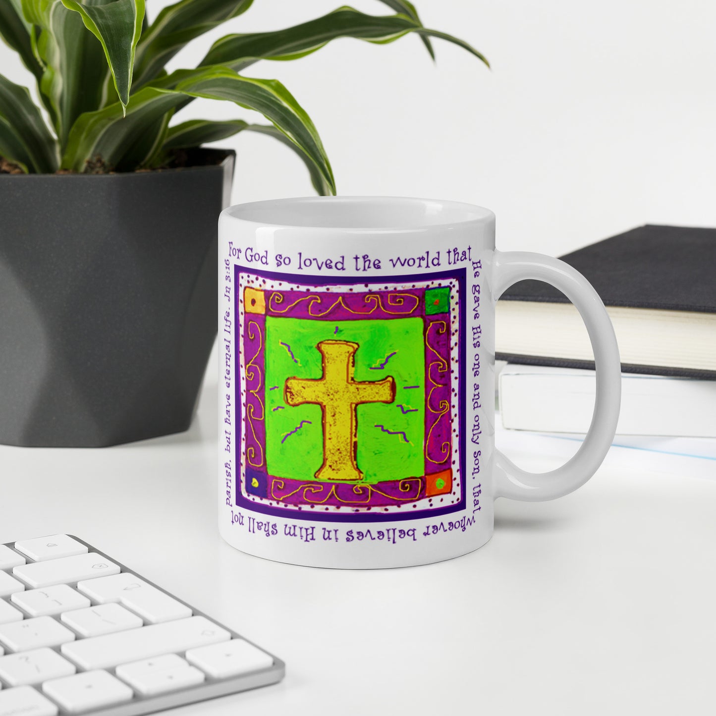 Vibrant Yellow - The Golden Cross Mug