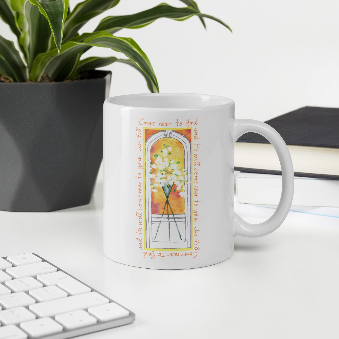 Vibrant Yellow - Flowers in the Window Mug