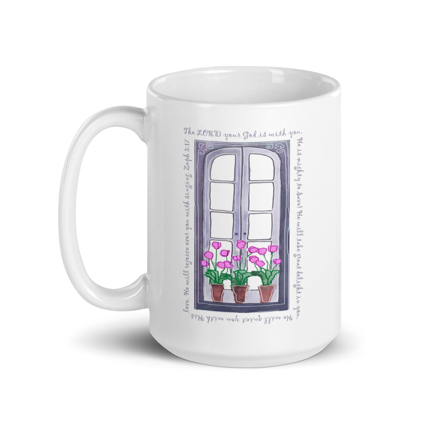 Bright Pink - Tulips in the Window Mug