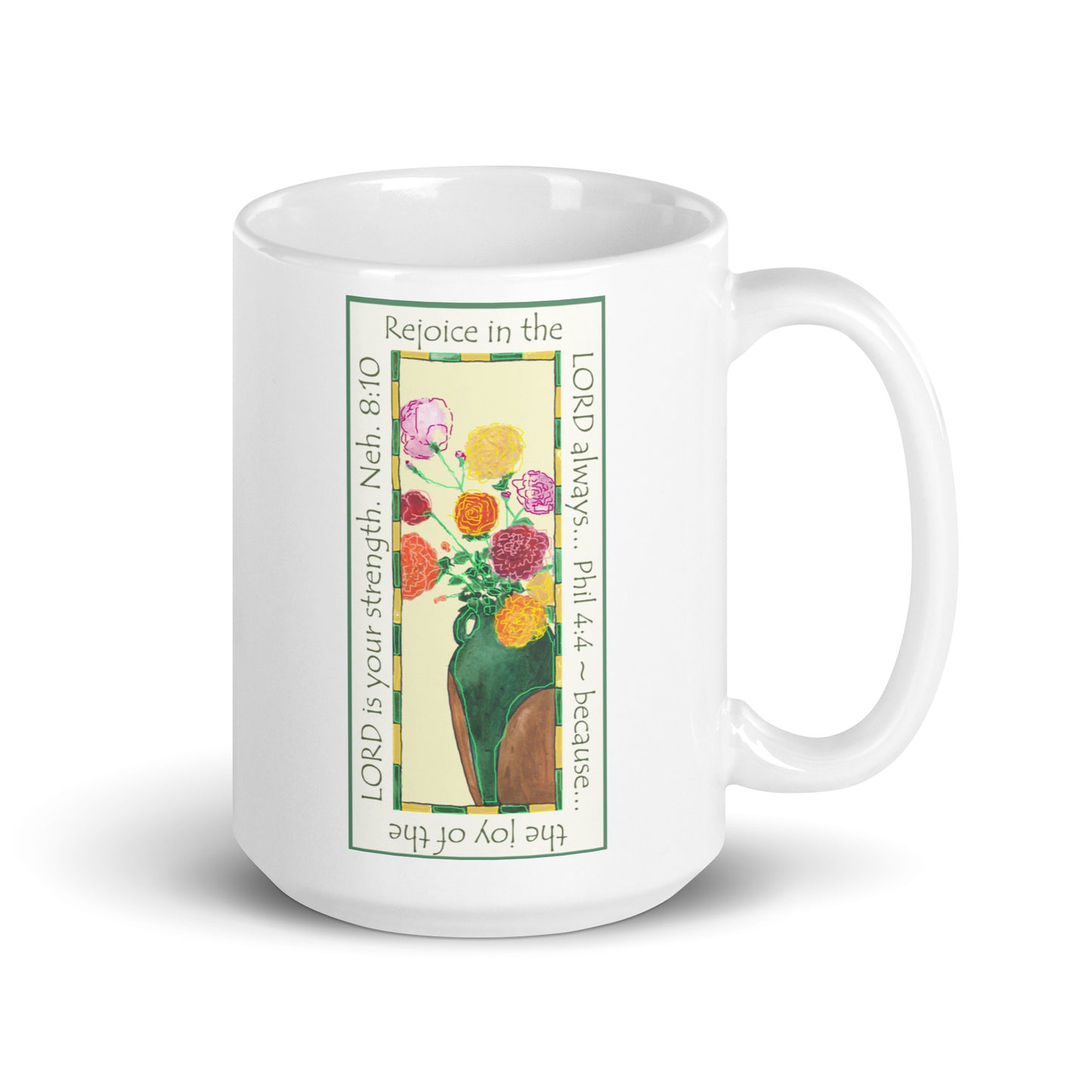Vibrant Yellow - Roses Mug