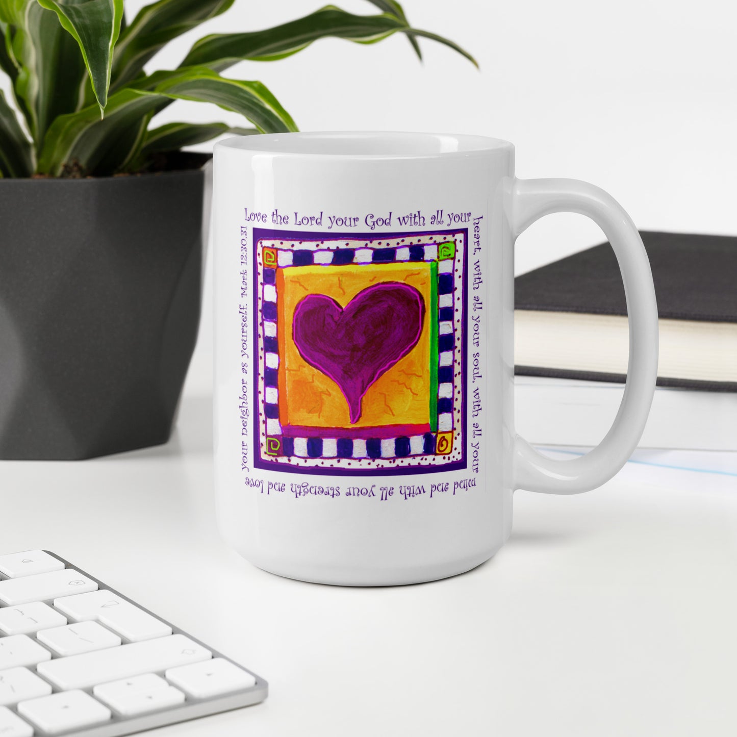 Bright Pink - Heart Mug