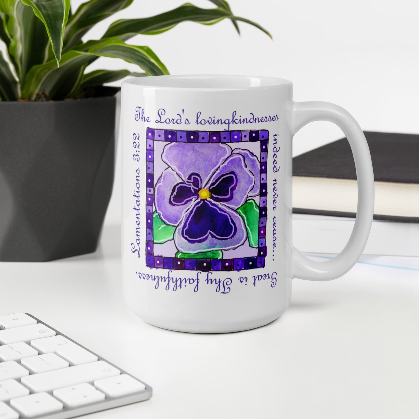 Deep Purple - Pansies Mug