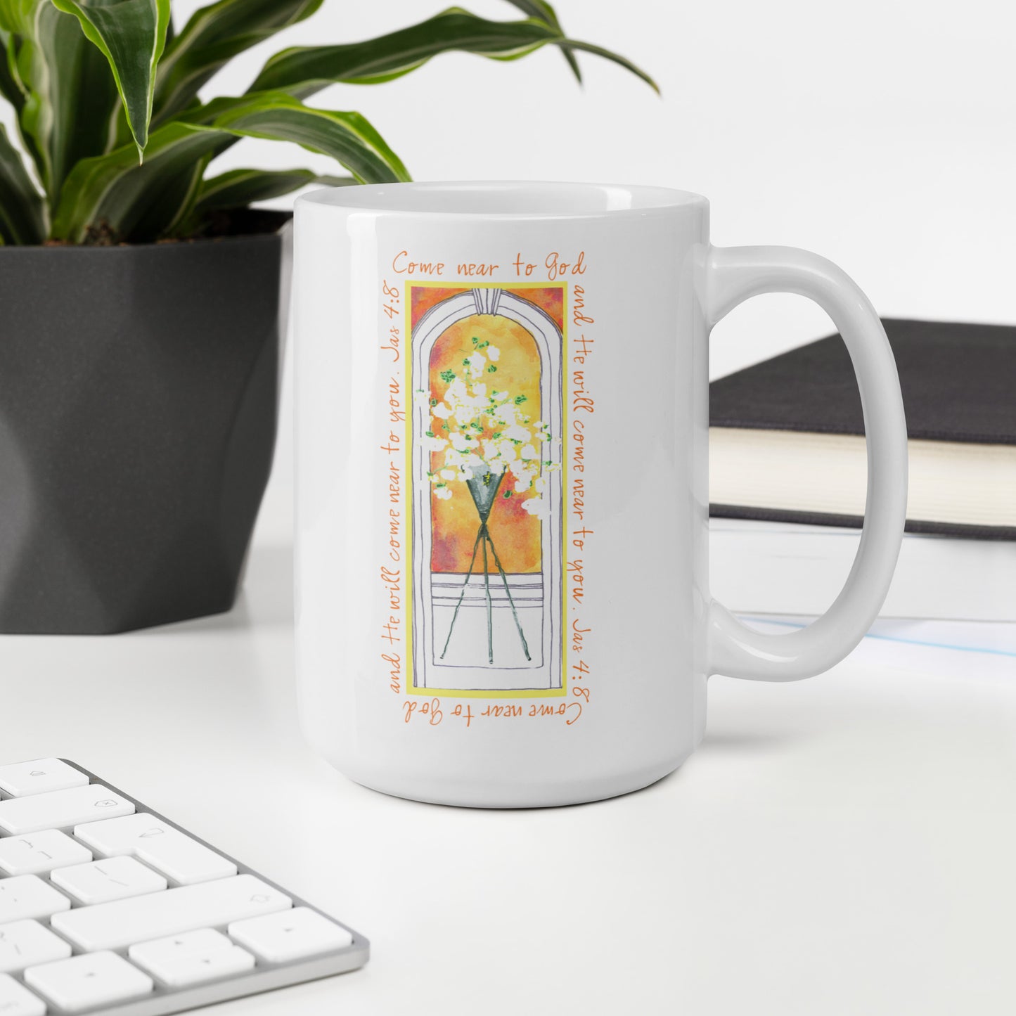 Vibrant Yellow - Flowers in the Window Mug