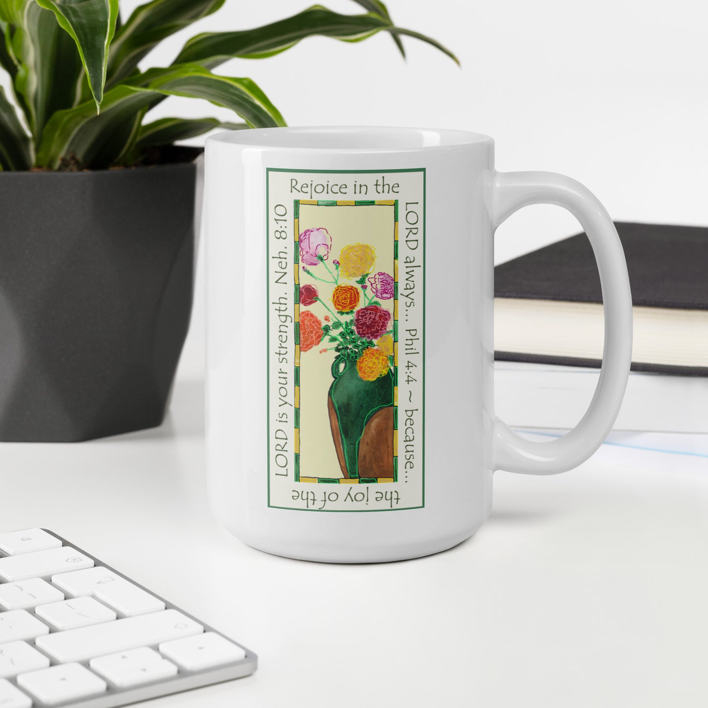 Vibrant Yellow - Roses Mug