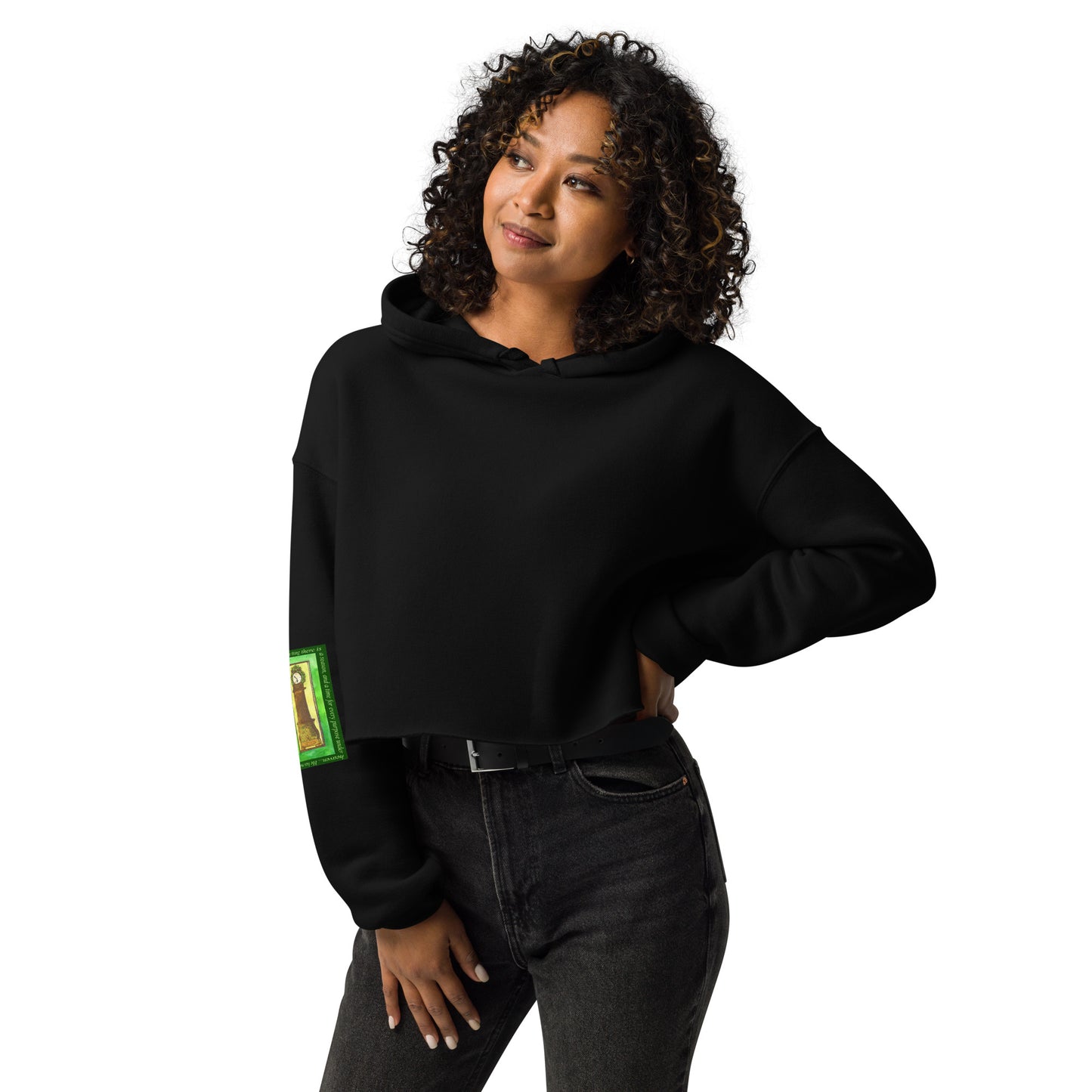 Lively Green - Beautiful in Time Sweatshirt Crop Hoodie