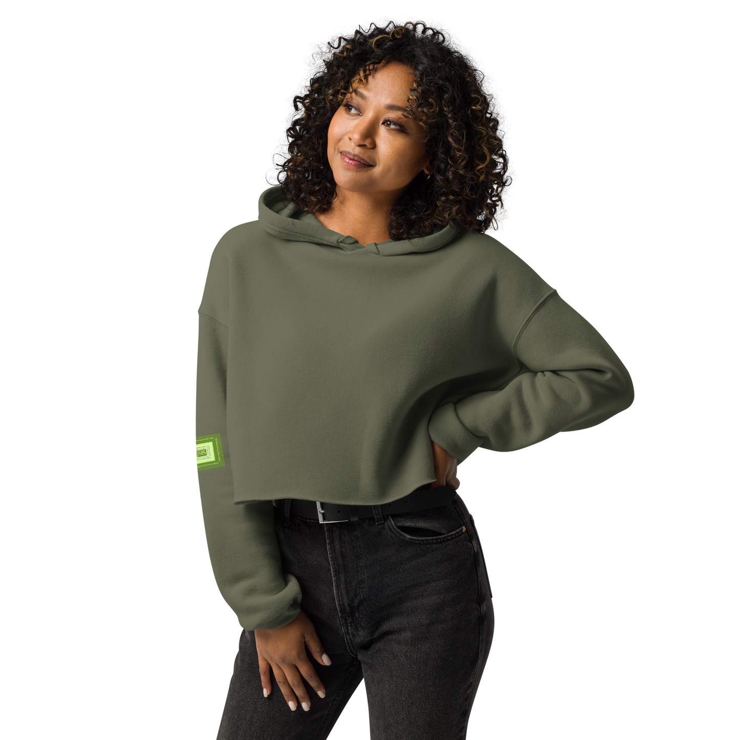 Lively Green - Names of Jesus Sweatshirt Crop Hoodie