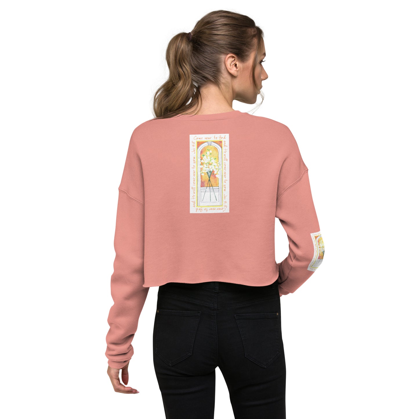 Cropped sweatshirt blush mauve james 4:8
