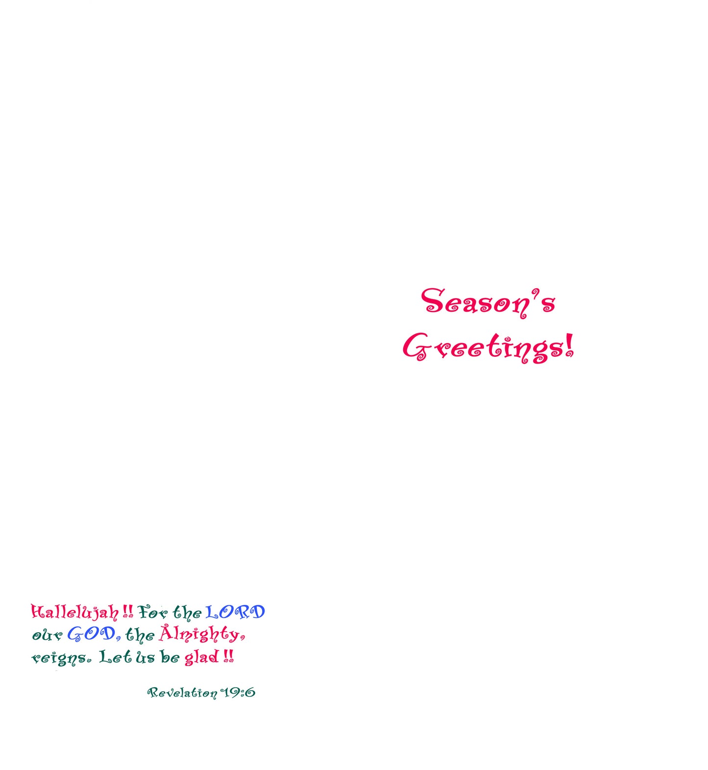 A Very Merry Christmas - Christmas Amaryllis Note Card (Single Card)