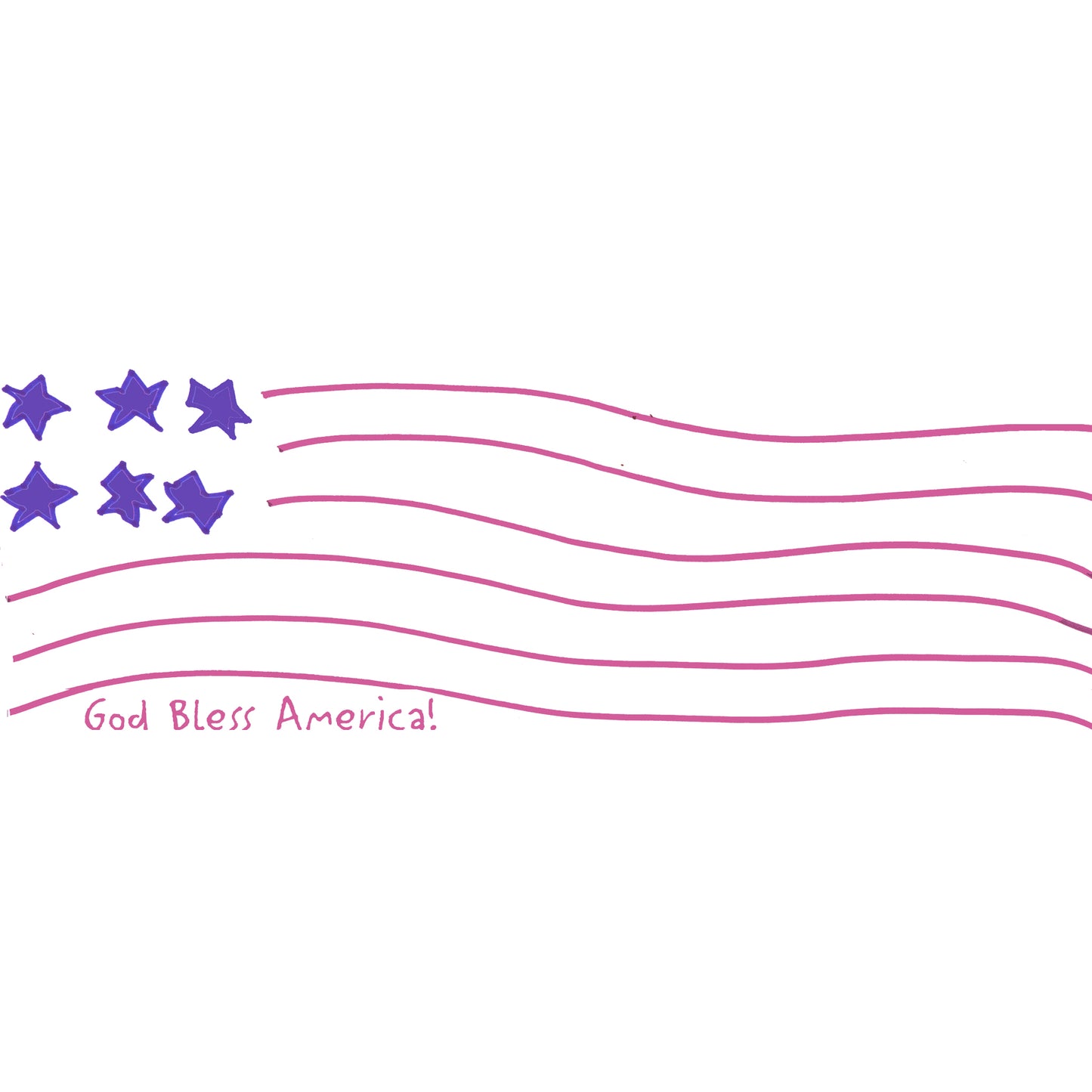 Heavenly Blue - Funky Flag Bookmark