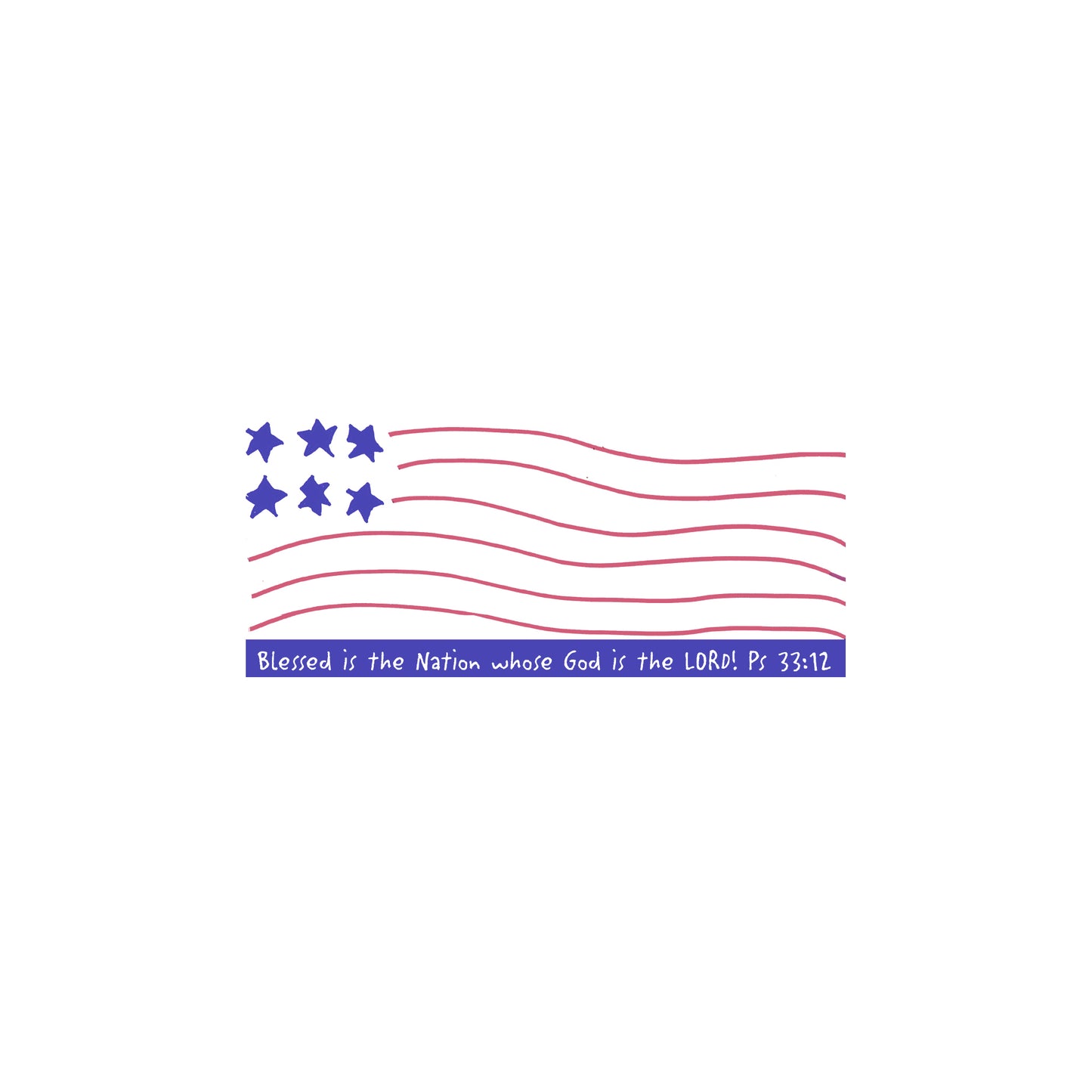 Heavenly Blue - Funky Flag Magnet