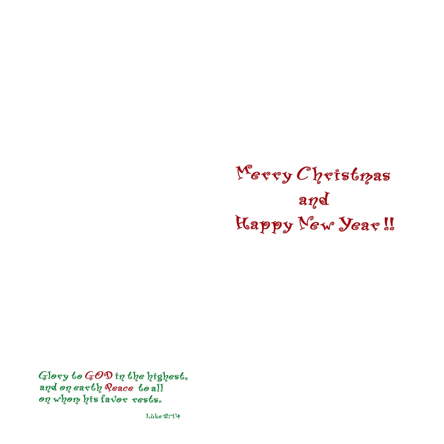 A Very Merry Christmas - A Christmas Tree Note Card (Single Card)