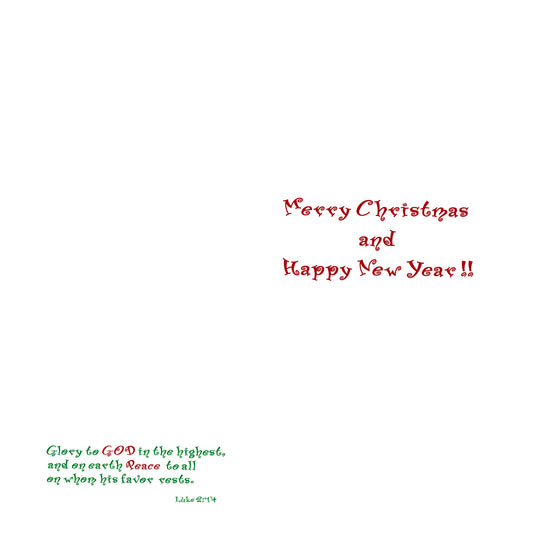 A Very Merry Christmas - A Christmas Tree Note Card (Single Card)