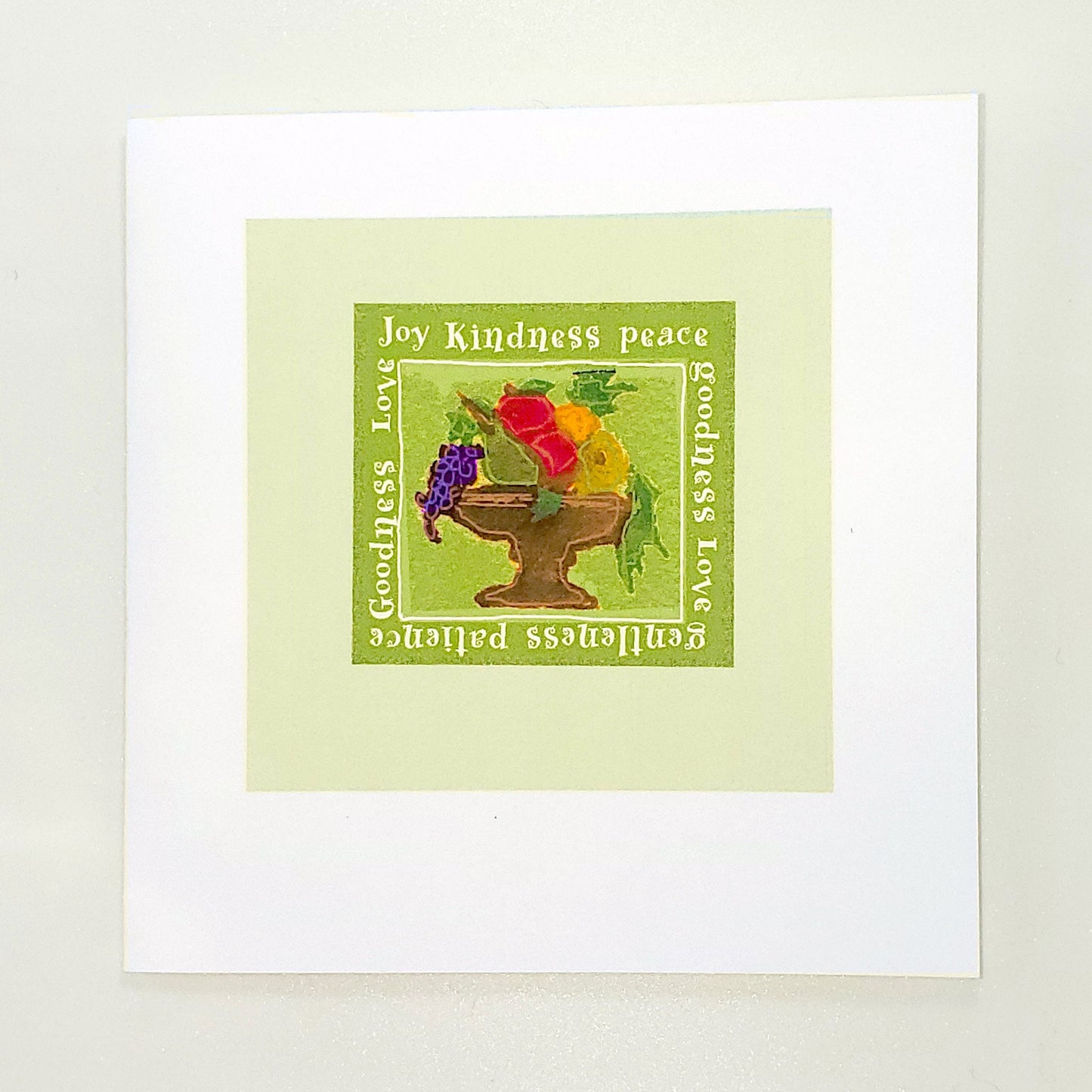 Lively Green - Fruit Square Note Cards (Six Cards)