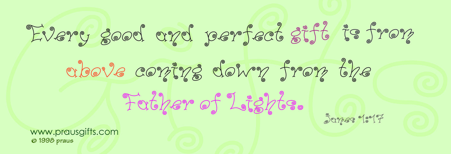 Lively Green - Gifts from God Bookmark
