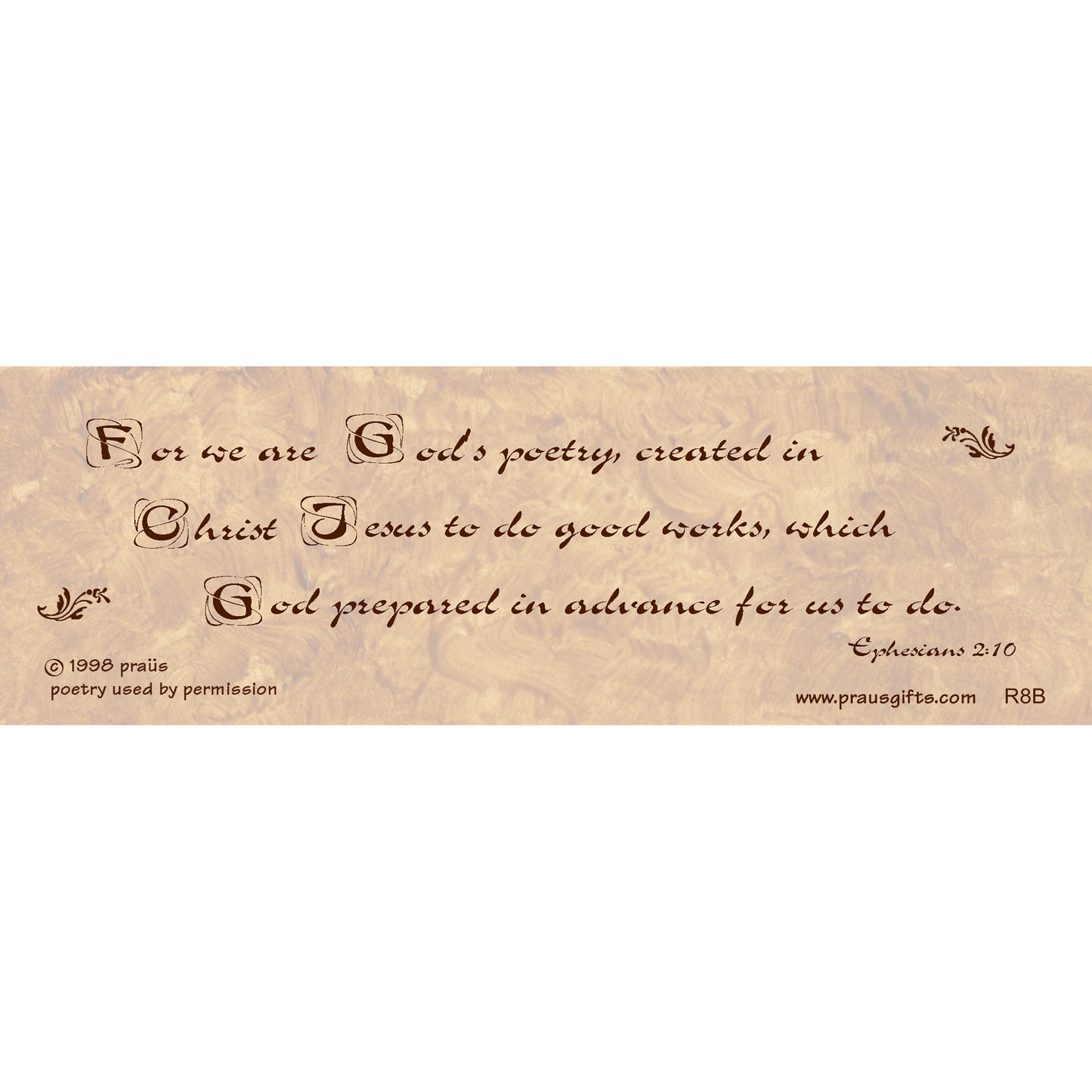 Vivid Orange - God's Poetry Bookmark