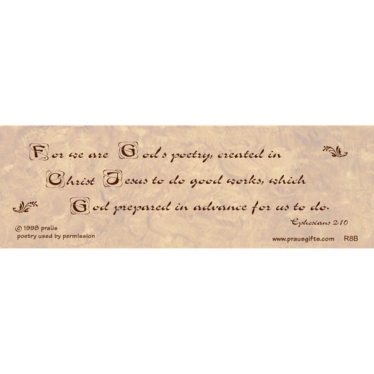 Vivid Orange - God's Poetry Bookmark