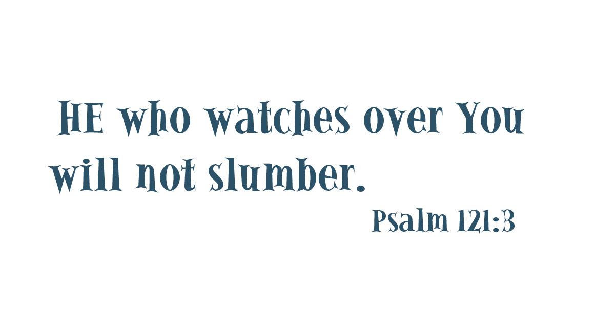 Heavenly Blue - God Will Not Slumber Note Card (Single Card)