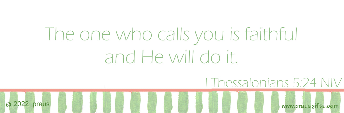Lively Green - Green Stripes and Orange Flowers Bookmark
